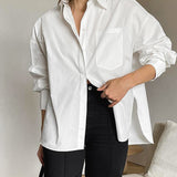 Oversized Button Down Shirt for Effortless Minimal Style