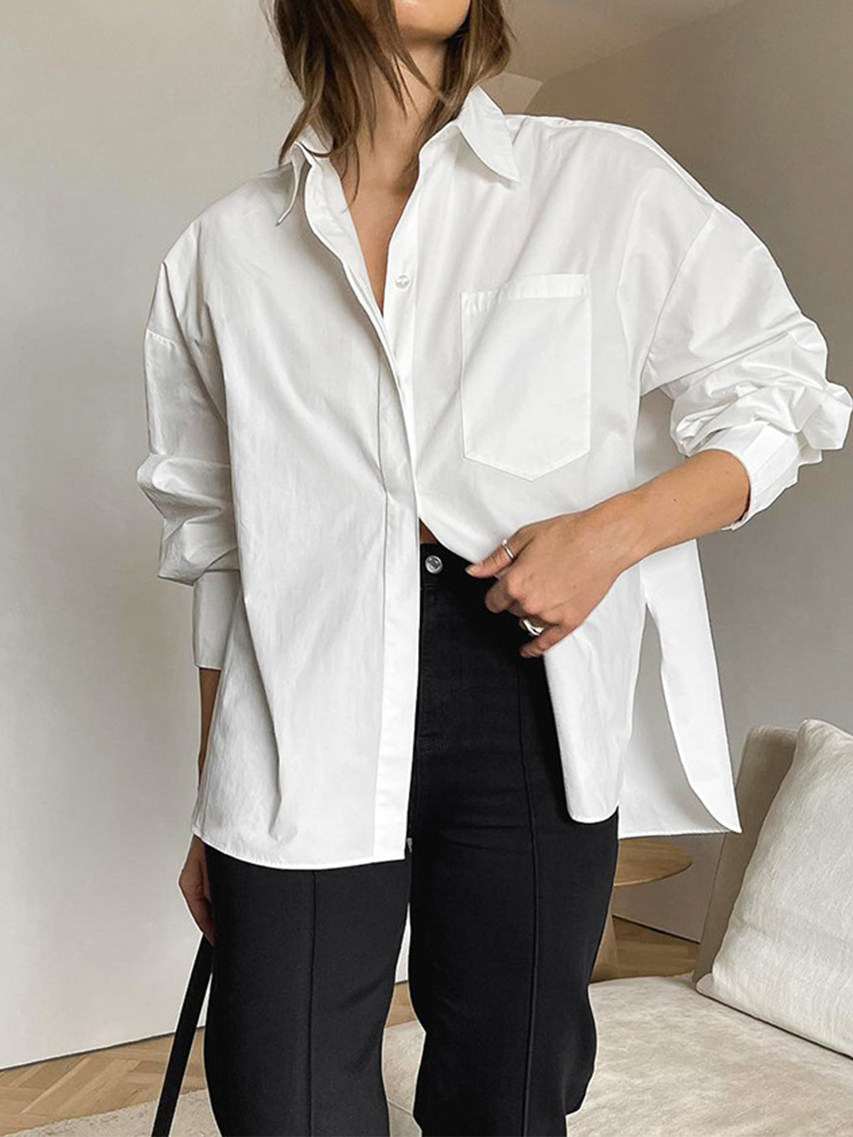 Oversized Button Down Shirt for Effortless Minimal Style