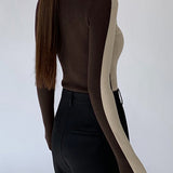 Women's Ribbed Turtleneck Knit Top