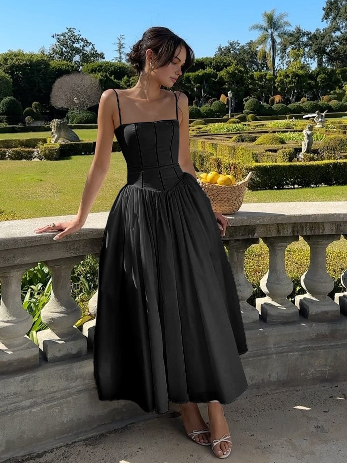 Strapless Pleated Maxi Dress – Elegant Flowy Summer Gown