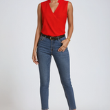 Women's Sleeveless V-Neck Blouse
