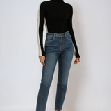 Women's Ribbed Turtleneck Knit Top