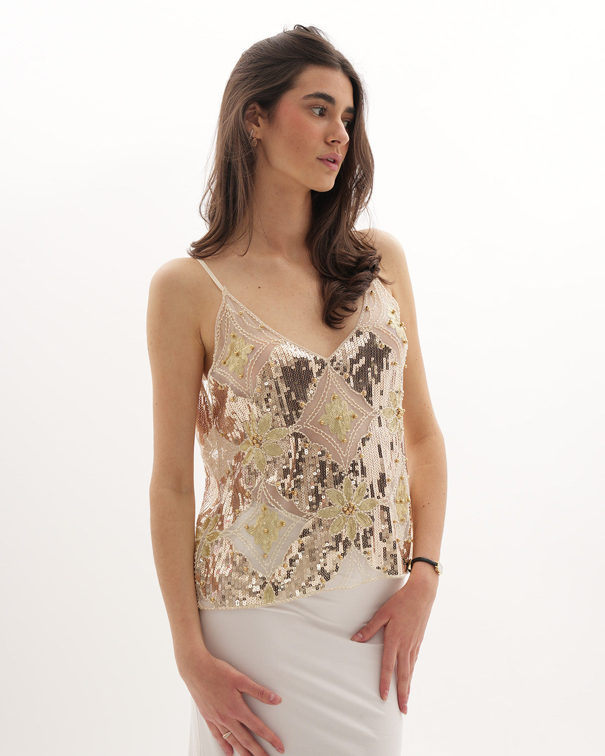 Women's Sequin Embellished Cami Top