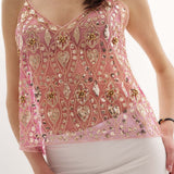 Women's Sequin Cami Top