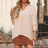 Women's V-Neck Long Sleeve Blouse