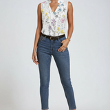 Women's Sleeveless V-Neck Blouse