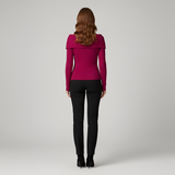 Women's Off-Shoulder Button Knit Top