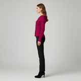 Women's Off-Shoulder Button Knit Top