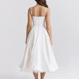 Women's Strapless A-Line Midi Dress
