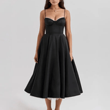 Women's Strapless A-Line Midi Dress