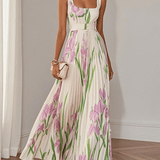 Women's Floral Square Neck Maxi Dress