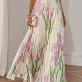 Women's Floral Square Neck Maxi Dress