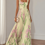 Women's Floral Square Neck Maxi Dress