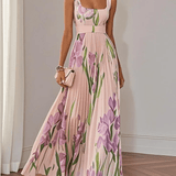 Women's Floral Square Neck Maxi Dress