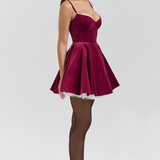 Sweetheart Fit and Flare Mini Dress – Elegant Party Dress