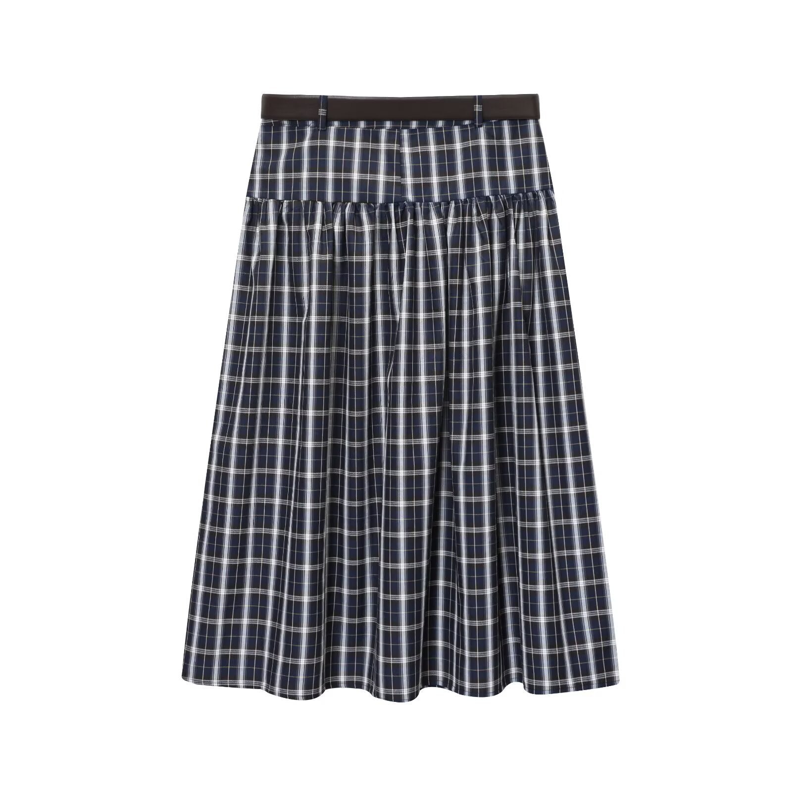 Plaid Midi Skirt for Classic Elegant Style