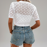 Women's Crochet Knit Cardigan