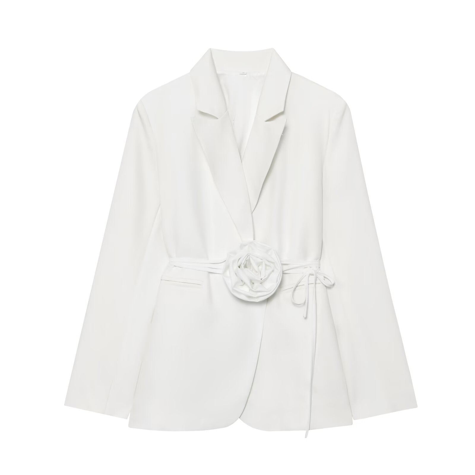 Elegant Belted Blazer Jacket for Sophisticated Tailored Style