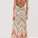 Women's Chevron Knit Maxi Dress