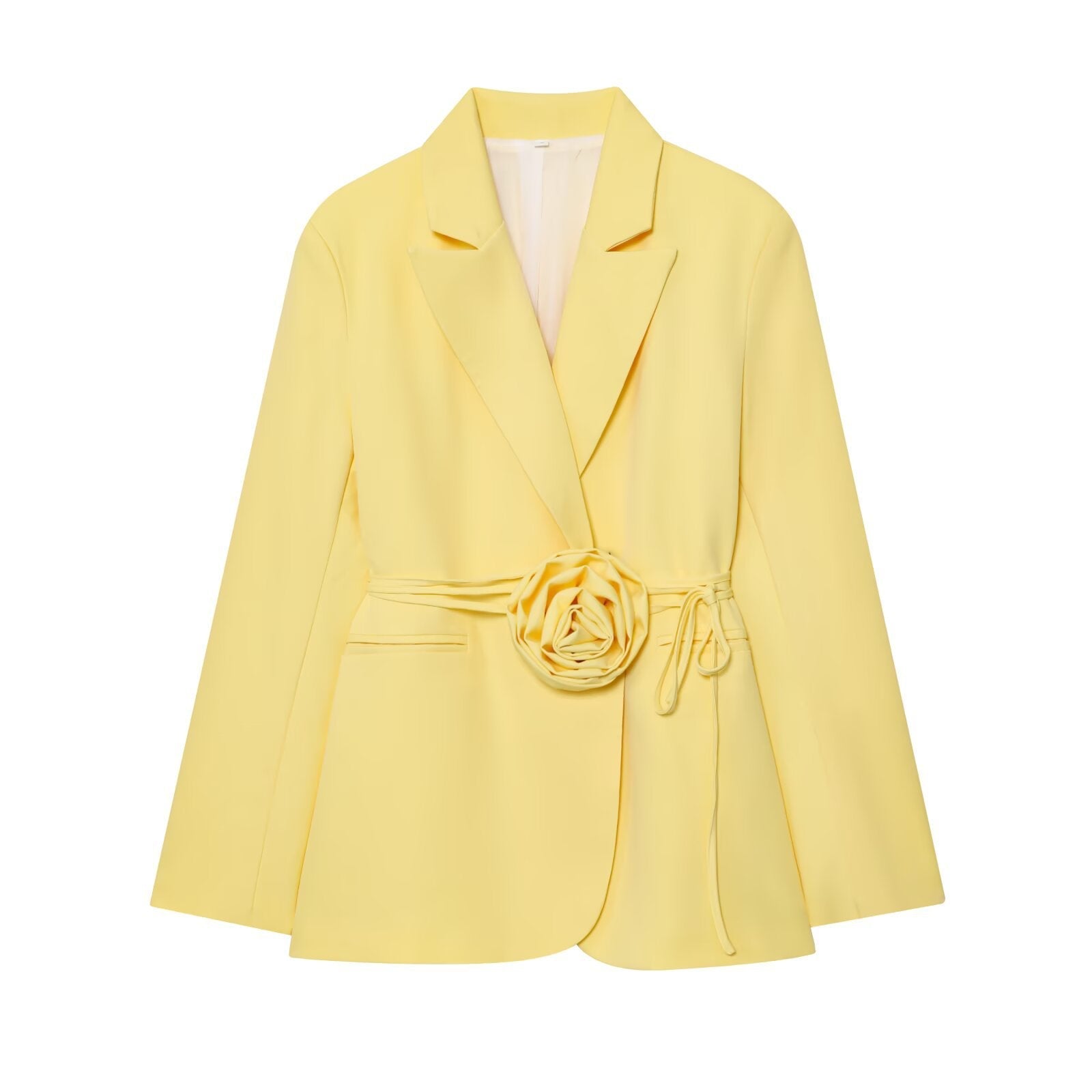 Elegant Belted Blazer Jacket for Sophisticated Tailored Style