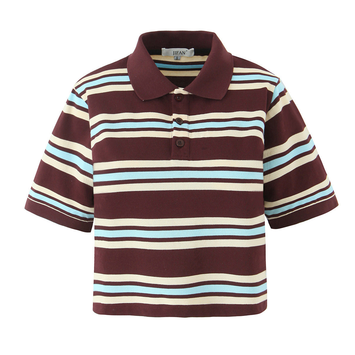 Striped Short Sleeve Polo Shirt – Relaxed Fit Casual Top