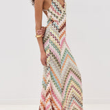 Women's Chevron Knit Maxi Dress