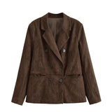 Double Breasted Tailored Blazer for Classic Elegant Style