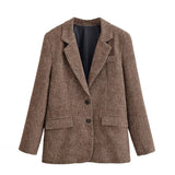 Classic Checkered Blazer Jacket for Timeless Smart Style