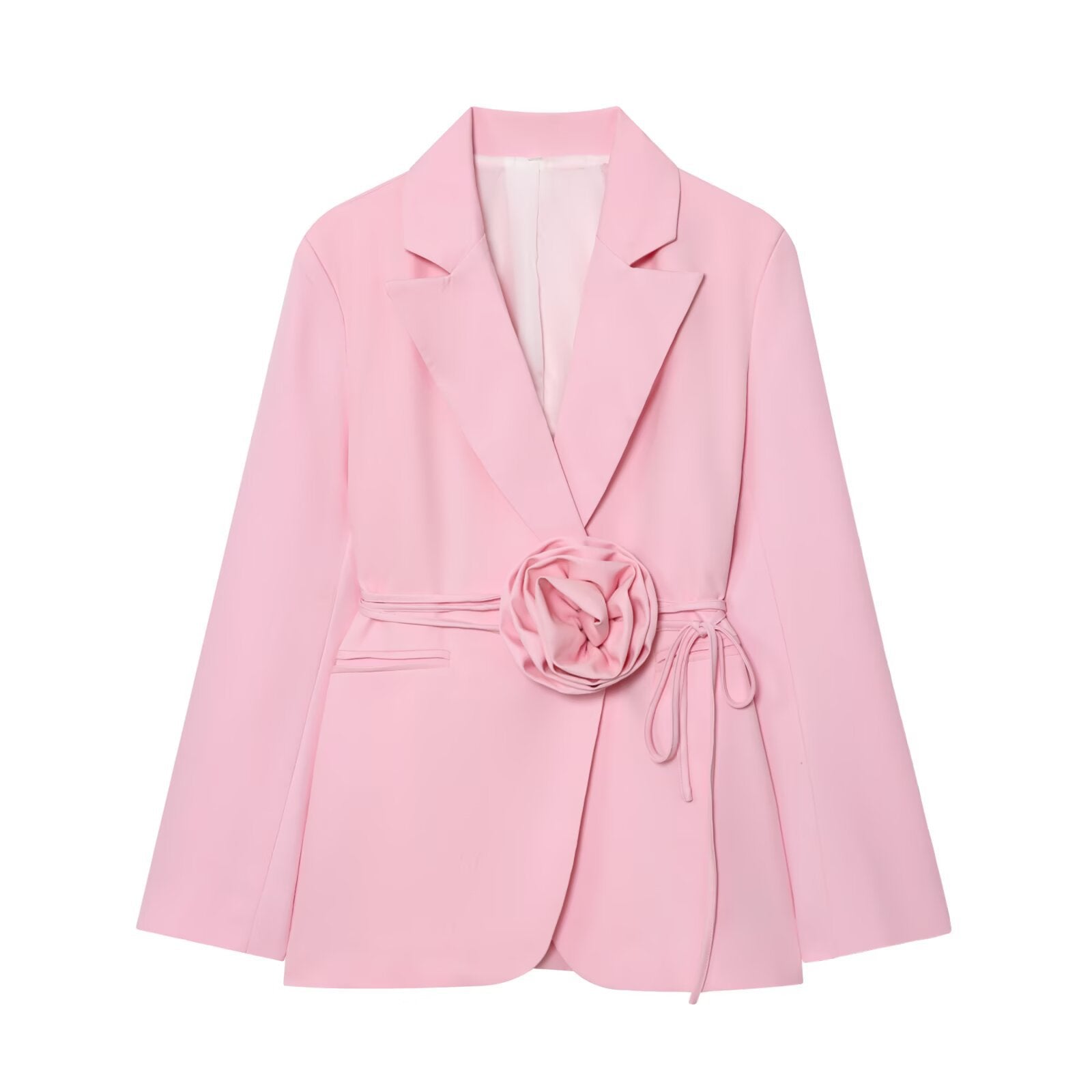 Elegant Belted Blazer Jacket for Sophisticated Tailored Style