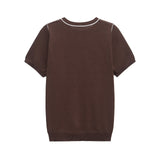 Contrast Trim Crew Neck T-Shirt for Casual Chic Style