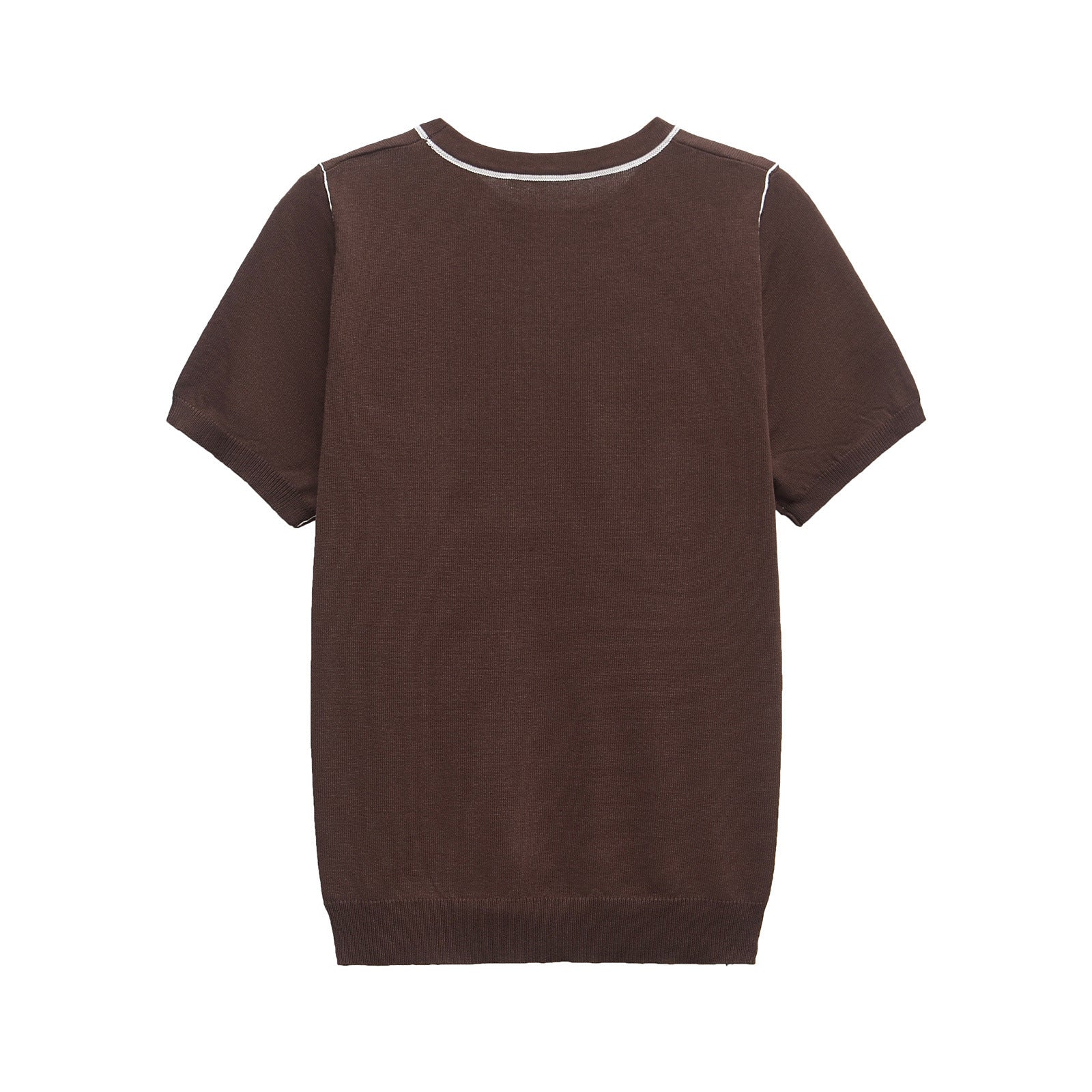 Contrast Trim Crew Neck T-Shirt for Casual Chic Style
