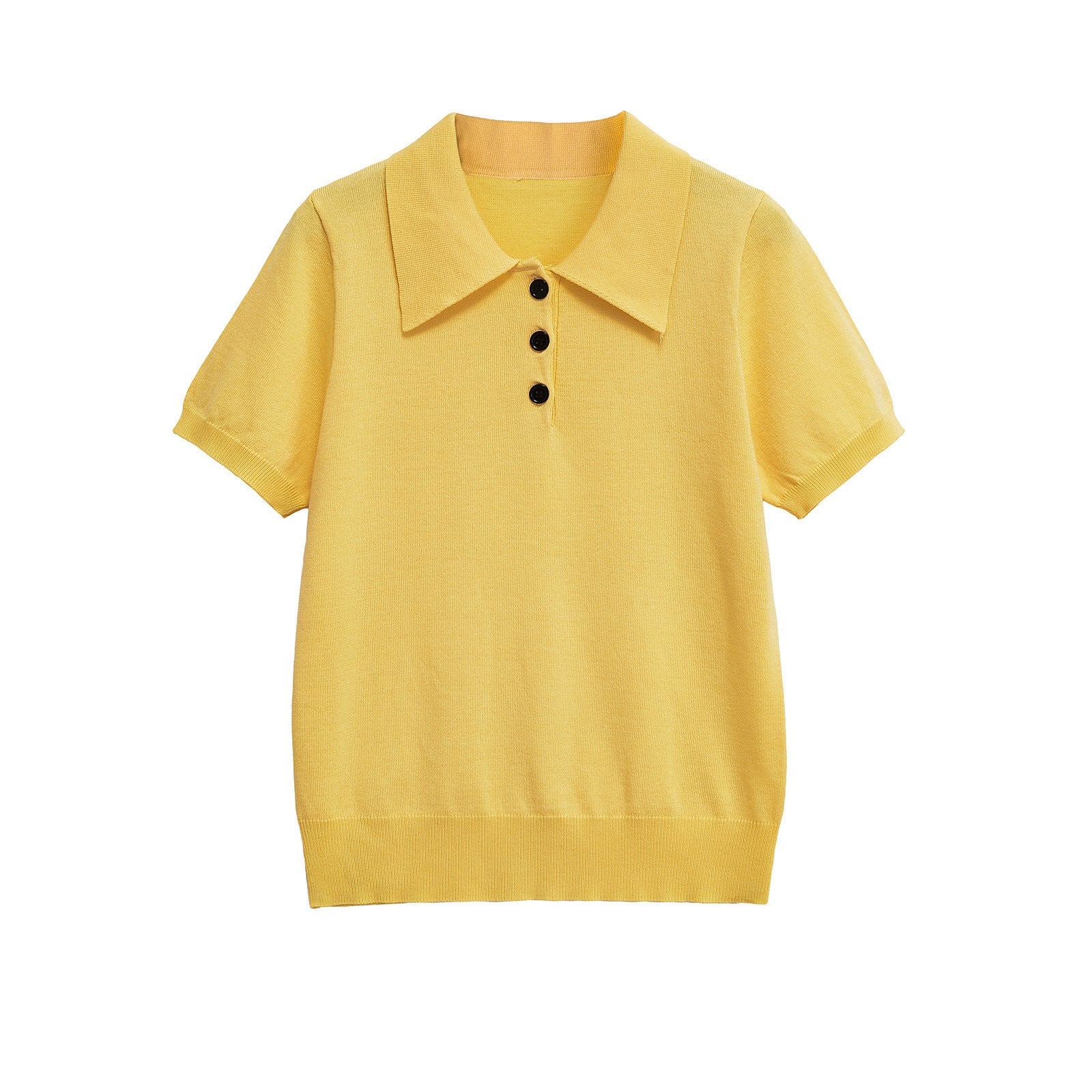 Classic Short Sleeve Knit Polo Top – Soft Slim Fit Shirt