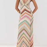 Women's Chevron Knit Maxi Dress