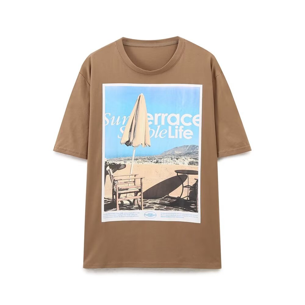 Oversized Scenic Graphic T-Shirt – Relaxed Fit Cotton Tee