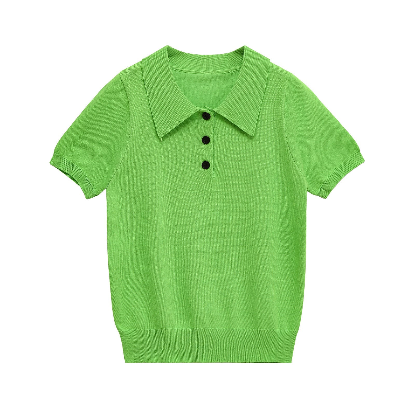 Classic Short Sleeve Knit Polo Top – Soft Slim Fit Shirt