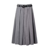 High Waist Pleated Midi Skirt for Elegant Everyday Style