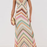 Women's Chevron Knit Maxi Dress