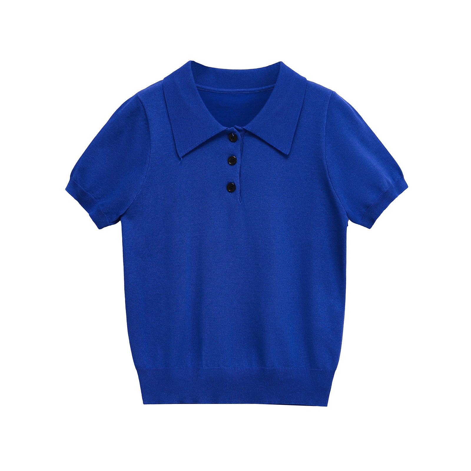 Classic Short Sleeve Knit Polo Top – Soft Slim Fit Shirt