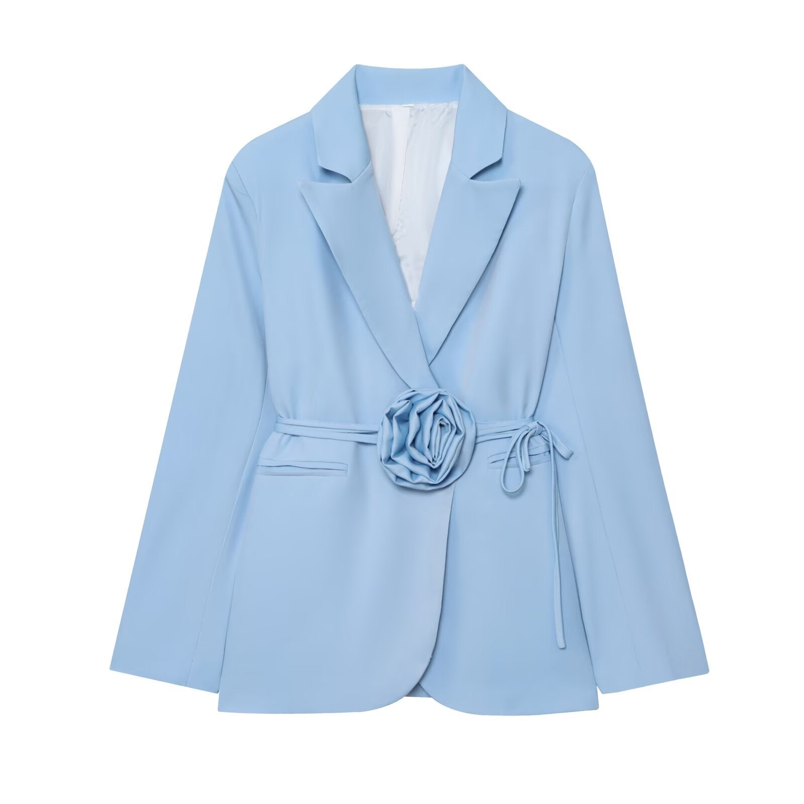 Elegant Belted Blazer Jacket for Sophisticated Tailored Style