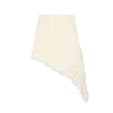 Asymmetrical Fringe Midi Skirt for Elegant Statement Style