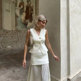 Women's Sleeveless V-Neck Knit Ves