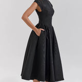 Women's Open Back Midi Dress