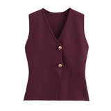 Women's Sleeveless V-Neck Knit Ves