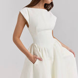 Women's Open Back Midi Dress