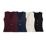 Women's Sleeveless V-Neck Knit Ves