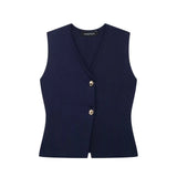 Women's Sleeveless V-Neck Knit Ves