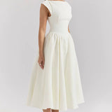Women's Open Back Midi Dress