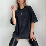 Oversized Washed T-Shirt for Relaxed Street Style
