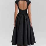 Women's Open Back Midi Dress