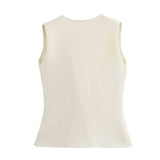 Women's Sleeveless V-Neck Knit Ves